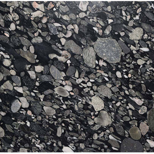 Marinache Black Exotic Granite by Maharana Granites – Luxury Black Granite with Multicolor Veining